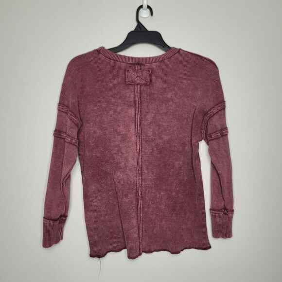 Grunge Mulberry long sleeve thermal boho goth emo sweater size medium - Picture 2 of 6